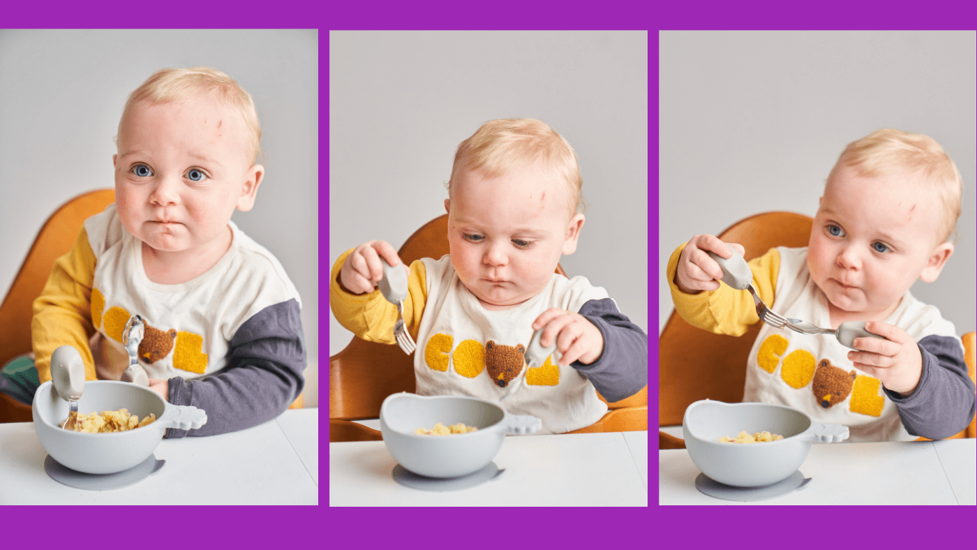 Japan's Familiar training spoon and fork baby food training