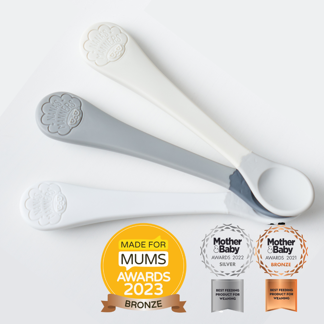 Stage 1 Essential Weaning Collection, Orange Wax Cotton Coverall, Special Edition Suction Bowl & Weaning Spoons