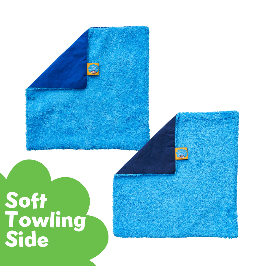 Reverse side for Wiping Face & Hands.