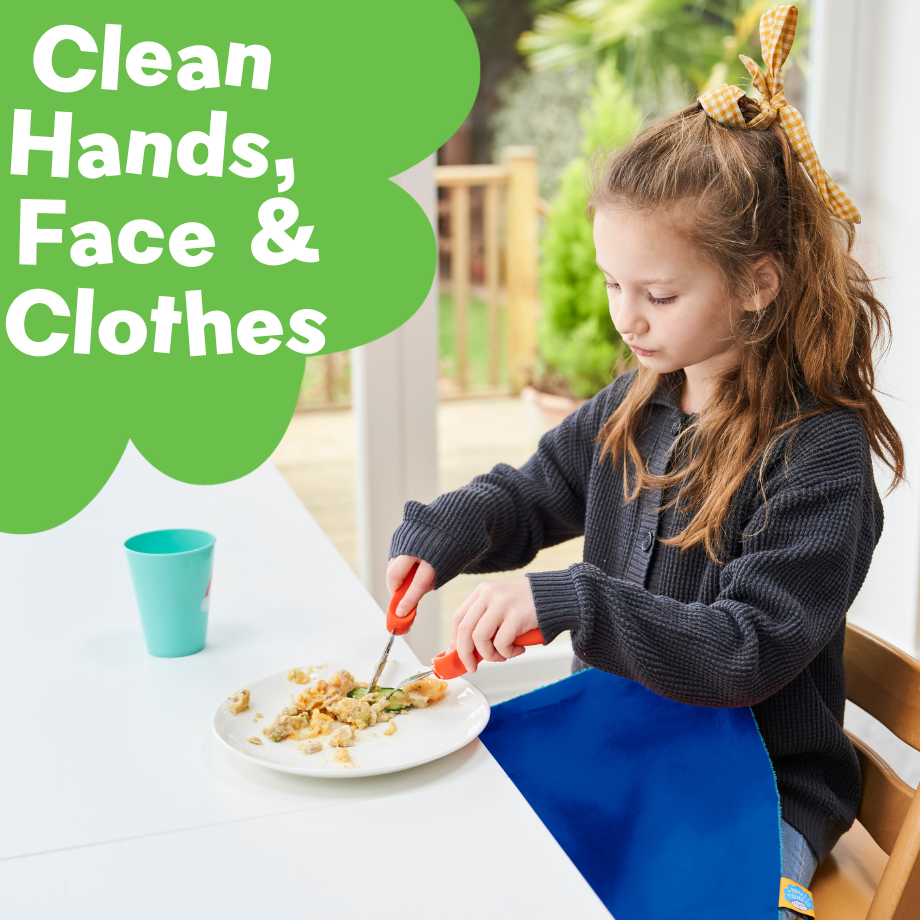 Big Kids Napkins for Children's Mealtimes Royal Blue & Navy Blue 2 pack