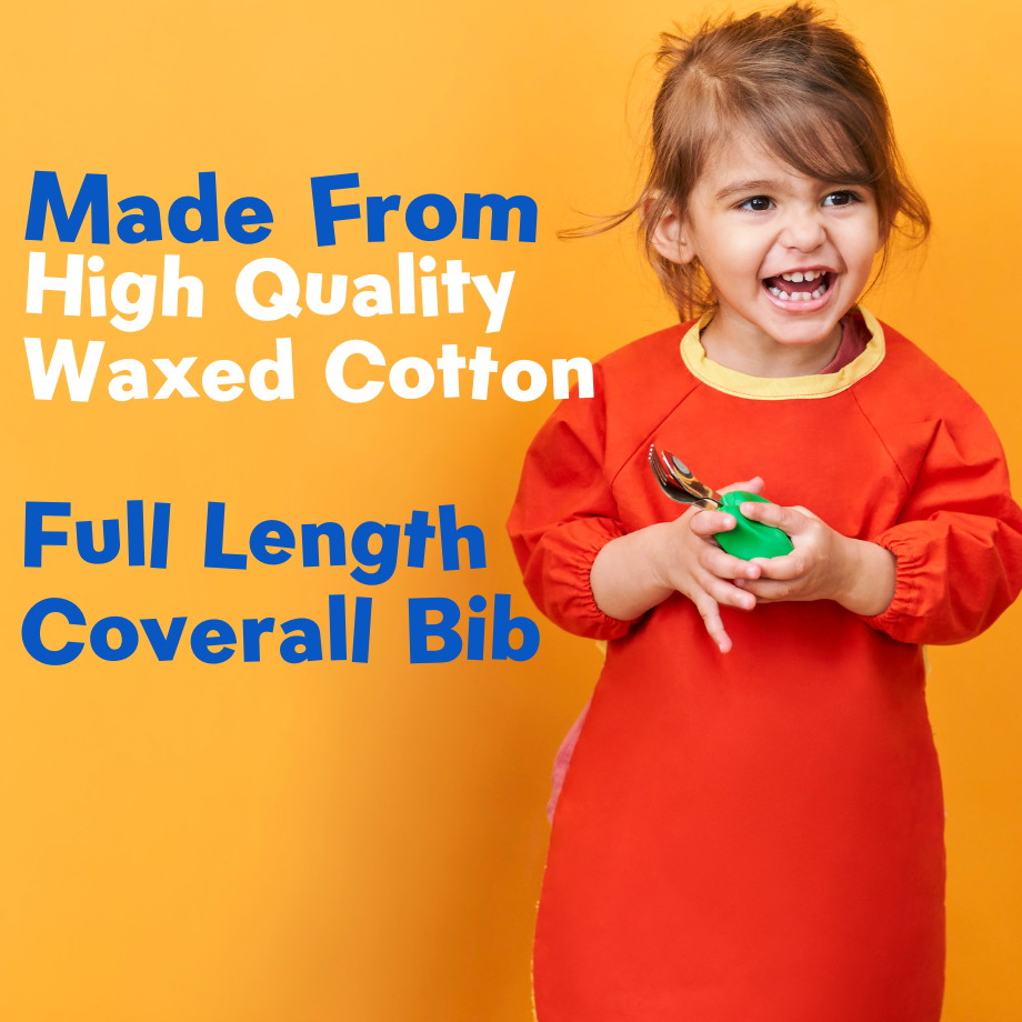 Full length Coverall Bib, for Mealtimes or Messy Play