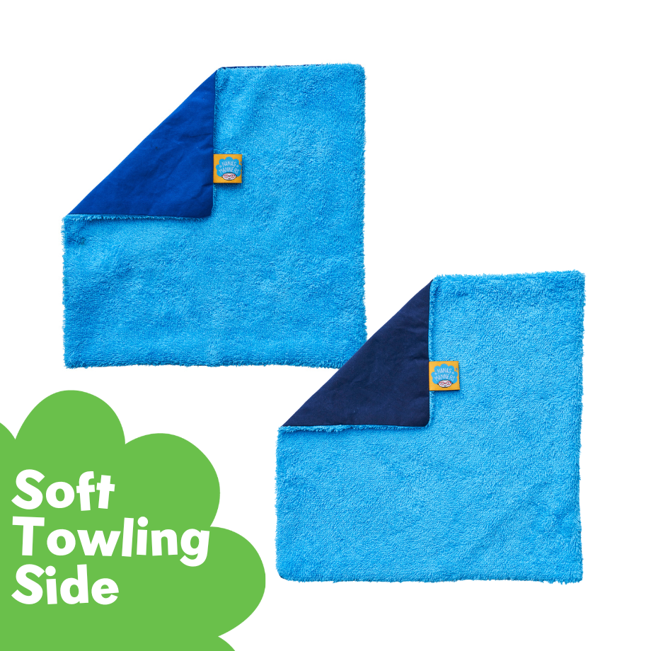 Quality Towelling for Soft & Breathable Flannel Side Wiping!
