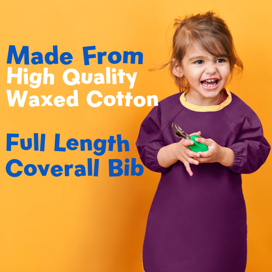 Full length Coverall Bib, for Mealtimes or Messy Play
