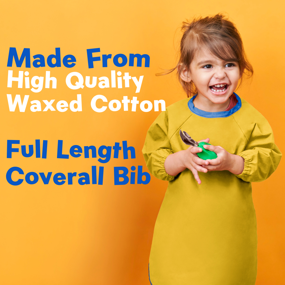 Full length Coverall Bib, for Mealtimes or Messy Play