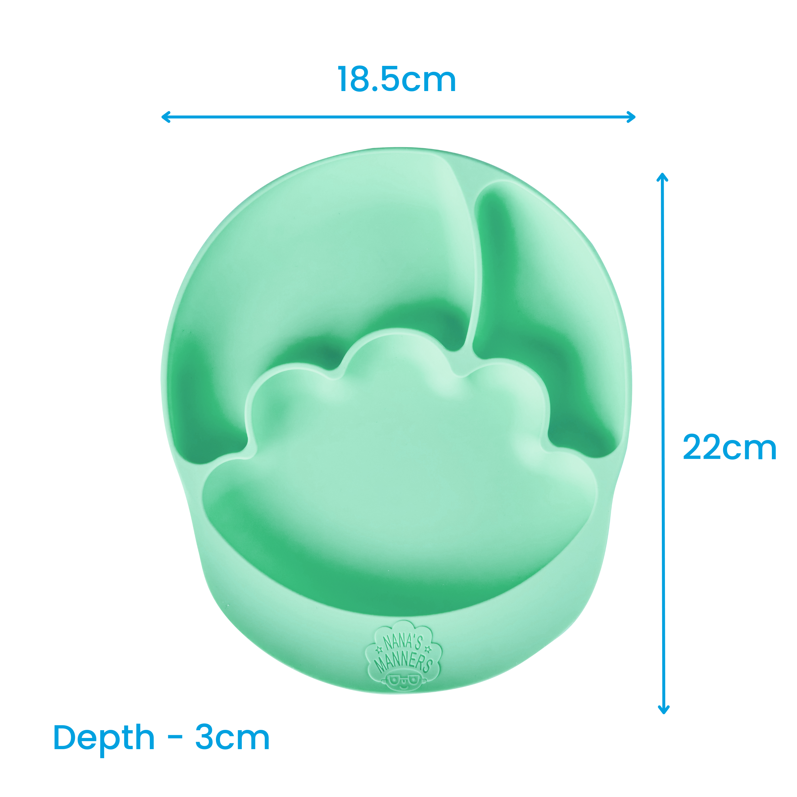 Suction Plate with Sections for Babies & Toddlers